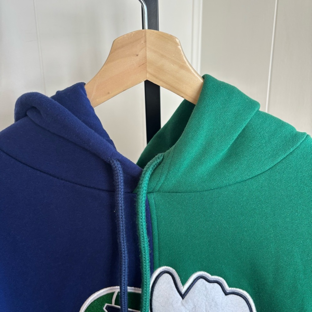 Dallas Mavericks Men’s 6XLB Mitchell & Ness Colorblock Hoodie NWT Big Tall Blue